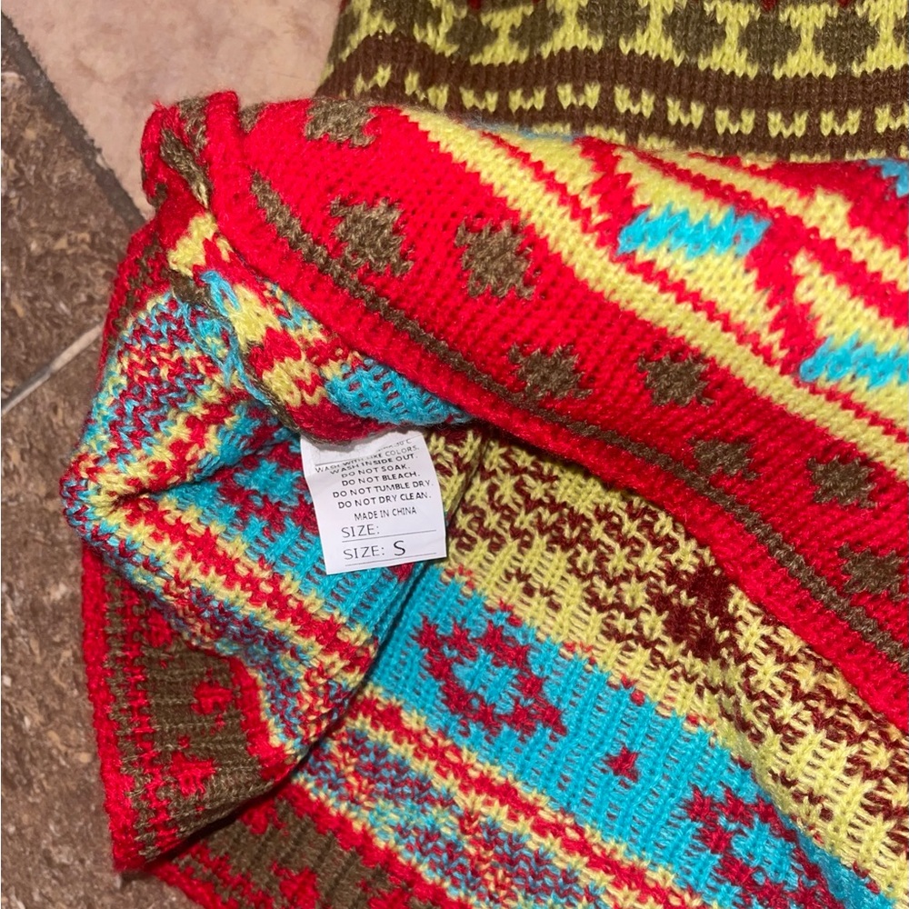 Source Unknown Multicolor Patterned Sweater - image 2